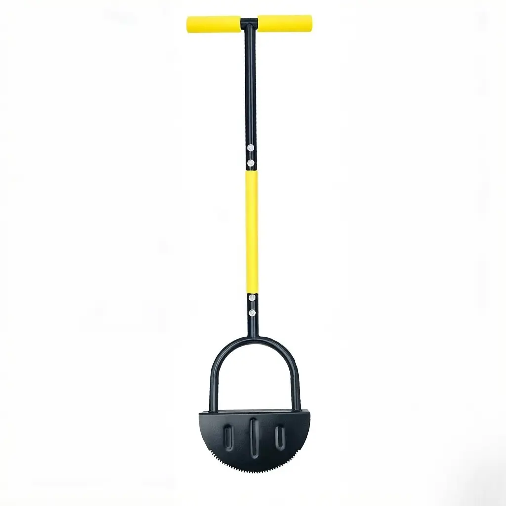42Inch HeavyDuty Manual Lawn Edging Tool Black Metal HalfShovel for Efficient Weeding Trimming Ideal for Yard Garden Maintenance