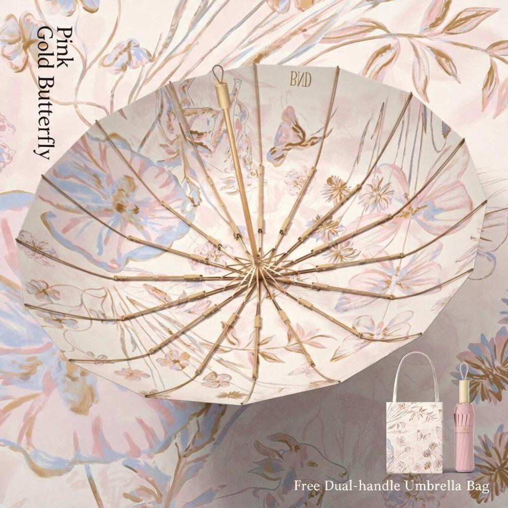 High aesthetic value, light luxury, 16 bone retro oil painting umbrella, thick and durable folding umbrella, color glue sun protection, sunshade umbrella, UV protection