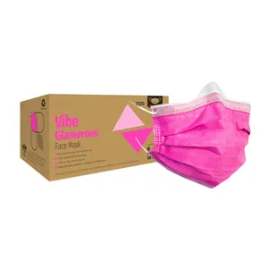 Vibe Face Masks, Glamorous Pink (Pack of 50)