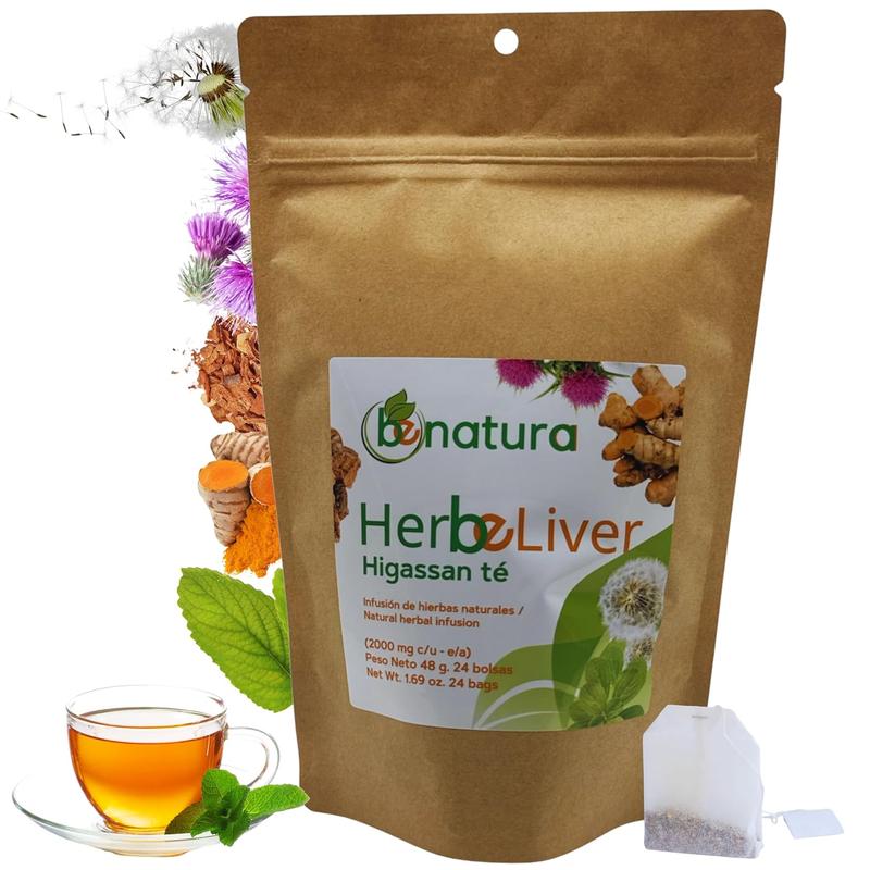 VIRAL Cardo mariano, curcuma, diente de leon, boldo & cuachalalate (Milk thistle, turmeric, dandelion, boldo & cuachalalate) 24 Tea Bags, 100% natural