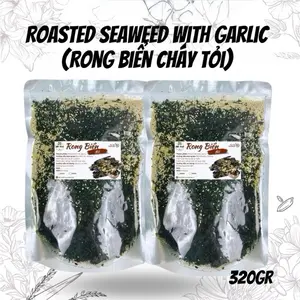 Roasted Seaweed with Garlic 320g/bag - Rong biển cháy tỏi 320g/túi