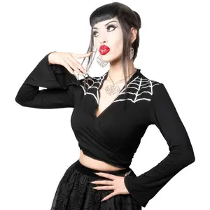 Spiderweb Western Tie Top Shirts Outfit