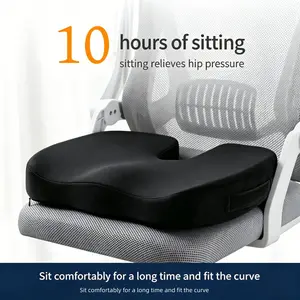 Thick Memory Foam Seat Cushion for Students, Relieves Buttock Pain, Office Chair Pad, Car Seat Cushion, All Seasons Use
