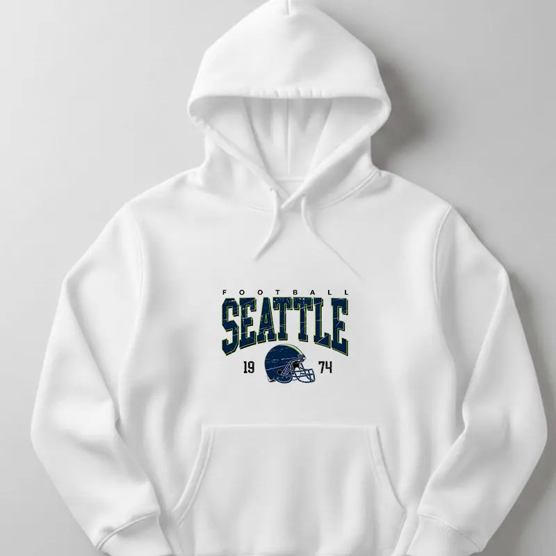 Seahawk Apparel, Vintage Seattle Football Crewneck Hoodie, Seattle Team Pullover Hoodie, Vintage Seahawk Crewneck Hoodie, Classic Seattle Fan Pullover, Seattle Football Supporter Gift, Seattle Football Long sleeve Hoodie
