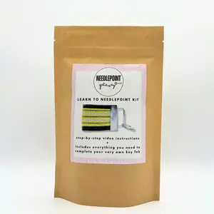 Needlepoint Key Fob Kit - pink