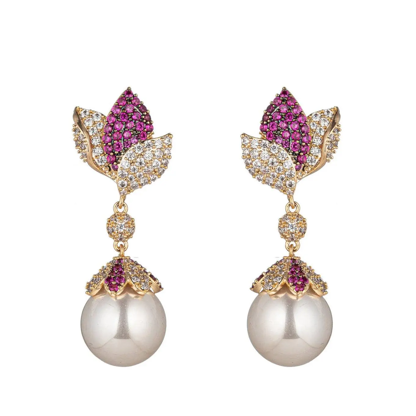 Ines CZ Dangle Earrings