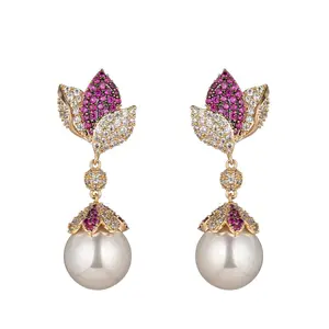 Ines CZ Dangle Earrings