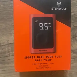 Etenwolf Electric Ball Pump 3200mAh, Auto Stop & Deflate, ±0.3 PSI Gauge for Basketball, Soccer & Volleyball – Precision Inflation, No More Guessing, Standby for 2 Years (Vivid Orange)