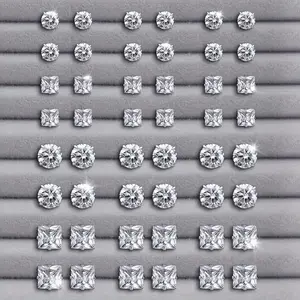 24 Pairs Stud Earrings Set for Women, Shiny Round & Square Crystal Inlaid Earrings, Trendy Fashion Jewelry Pack, Sparkling Everyday Earrings for Party, Wedding, Engagement, Anniversary & Gift Idea tiktokshopspringglowup
