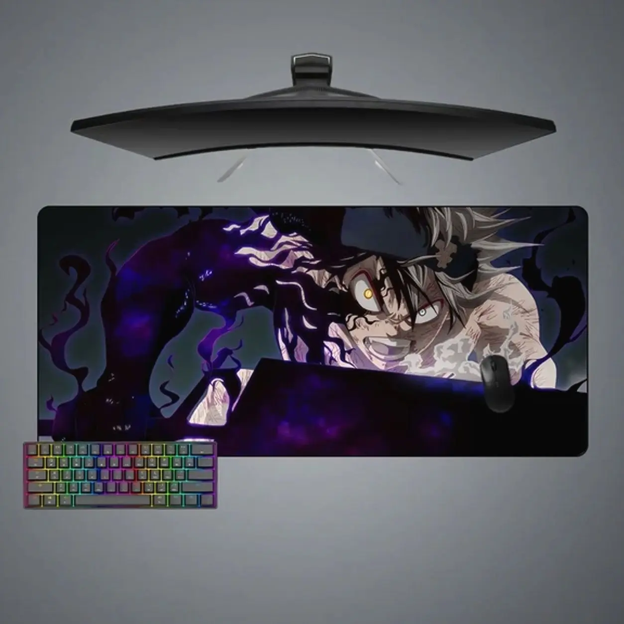 Black Clover Demonic Design Gaming Mouse Pad, Computer Desk Mat
