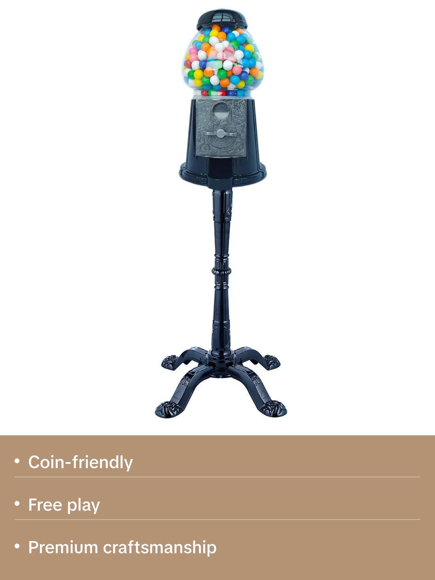 Black Gloss Gumball Machine - Classic & Novelty Toy