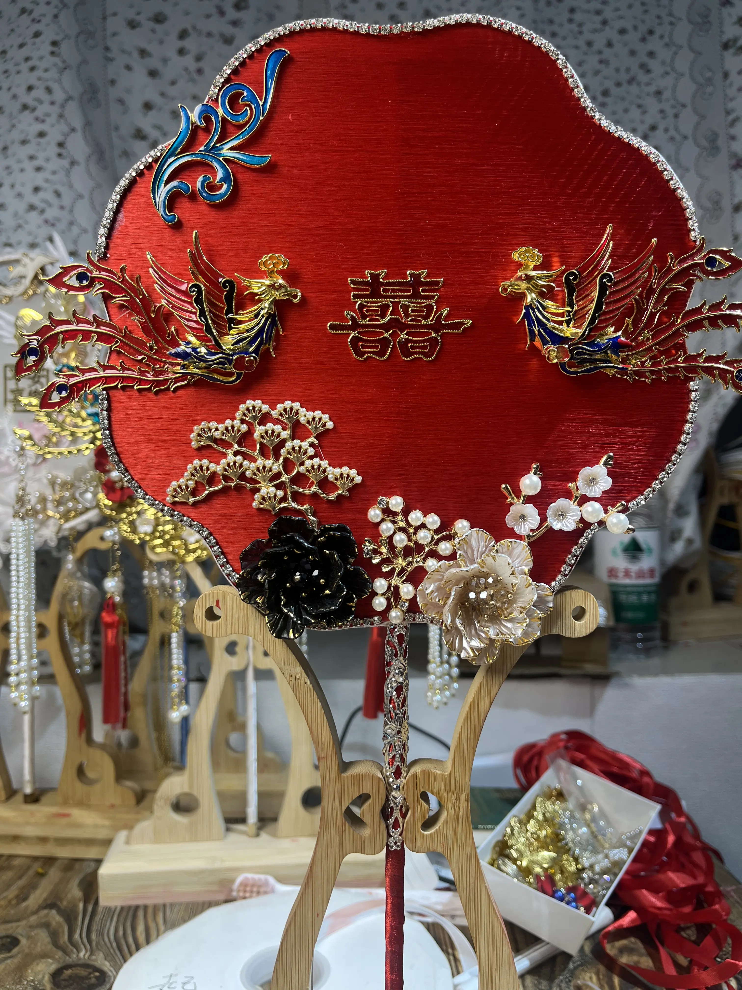 Chinese wedding silk fan-new style