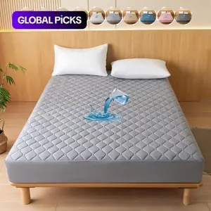 Waterproof Thick Quilted Mattress Protector, Soft Fitted Sheet, No Pillowcase, Washable, Multi-Color, All Season, Bed Cover for Bedroom, Guest Room #GLOBAL PICKS