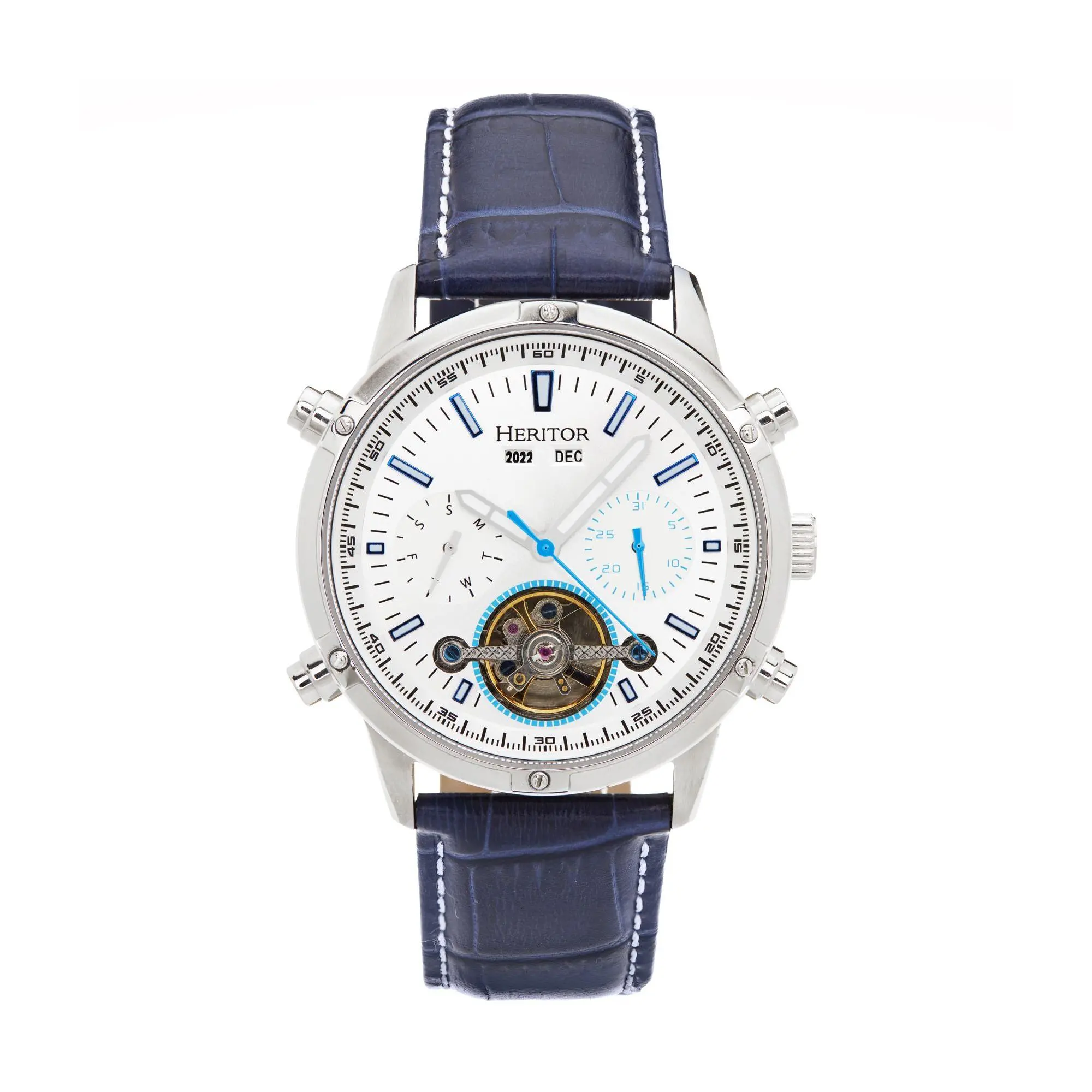 Heritor Automatic Men's Stainless Wilhelm Leather Band Watch Heritor Automatic Men's Stainless Wilhelm Leather Band Watch