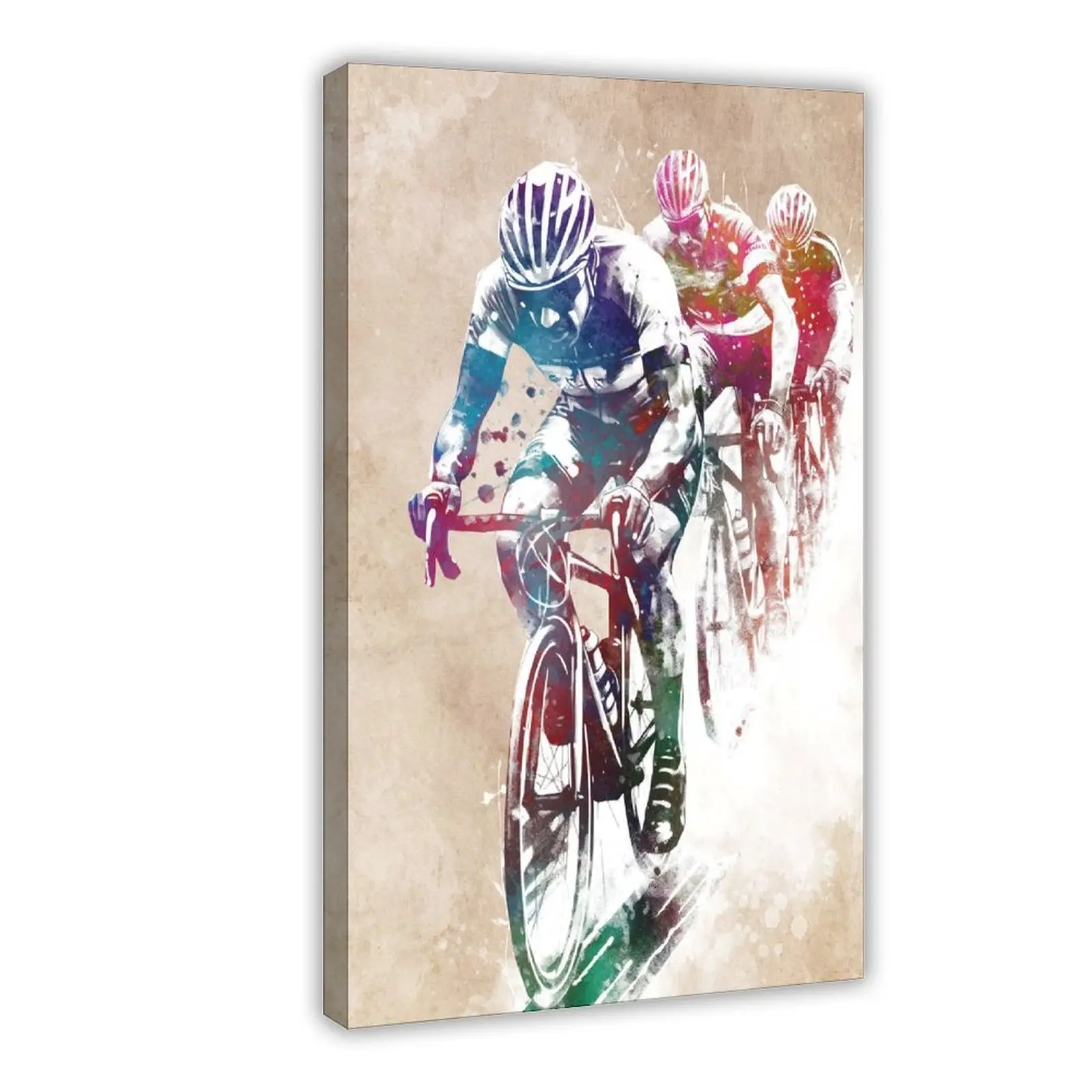 Vintage Bikers Sport Art Canvas Poster Wall Art for Home Bedroom Office Dorm Room Decor
