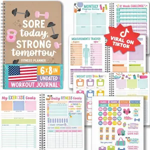 Workout Journal for Women - Undated Fitness Log, Exercise Planner & Weight Loss Tracker, Health & Fitness Journal 2026