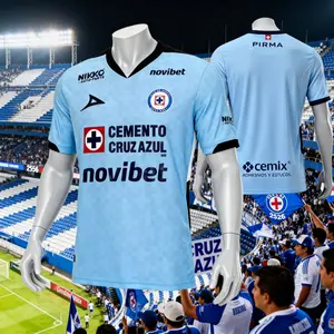 2526 Mexico League  Cruz Azul Home Blue Short Sleeve Top Football Jerseys LIGAMX Fan Edition