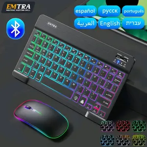 EMTRA backlit backlight keyboard & mouse for IOS Android Windows for Ipad