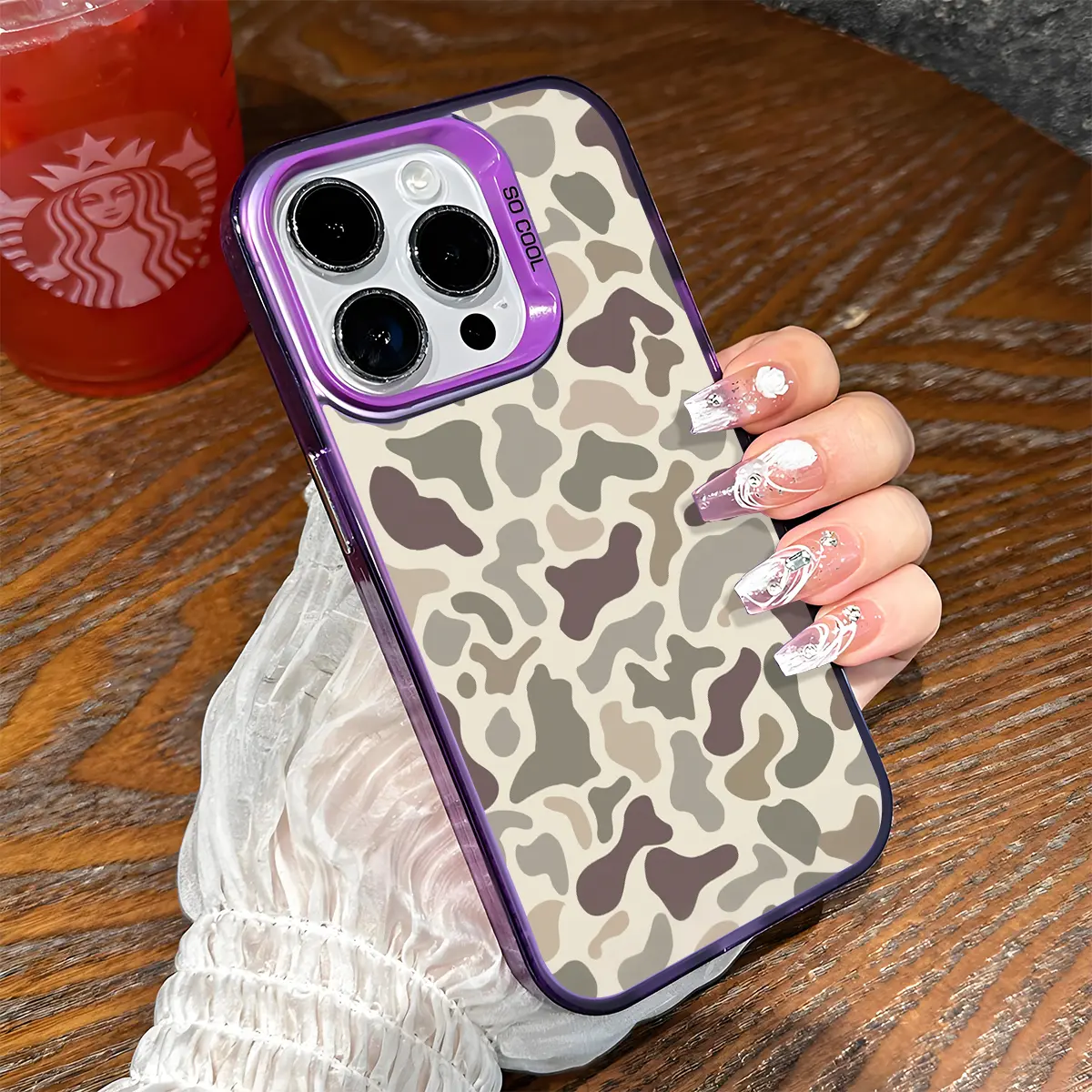 Camo Pattern Shockproof Phone Case for iPhone X XS 11 12 13 14 15 16 17 Pro  Max Plus 16E Air XR Matte Frosted PC Back TPU Bumper Vintage Sitka  Camouflage Magsafe Compatible b2 - TikTok Shop