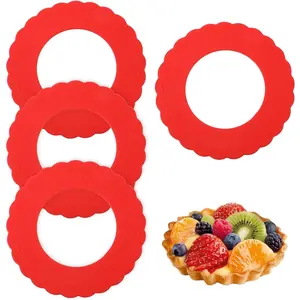 4 count Mini Pie Crust Shields, Pie Crust Protector for Edges Baking  Crusts Shield for 4 to 6 in (Red)
