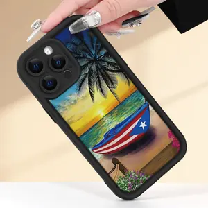 Hawaii Puerto Rico Boat Pattern Case for iPhone 16 15 14 Pro Max 13 12 11 XR XS Plus Shockproof Drop Protection Rugged Durable Silicone Cover