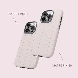 Charming polka dot iPhone case, pink and white cute protective cover, compatible with iPhone 17/16/15/14/13/12/11/X/XS/XSMAX/XR/7P/8P, stylish protector, perfect holiday gift for friends, family, or yourself., Accessories, Polka Dot Pattern, Smartphone, C