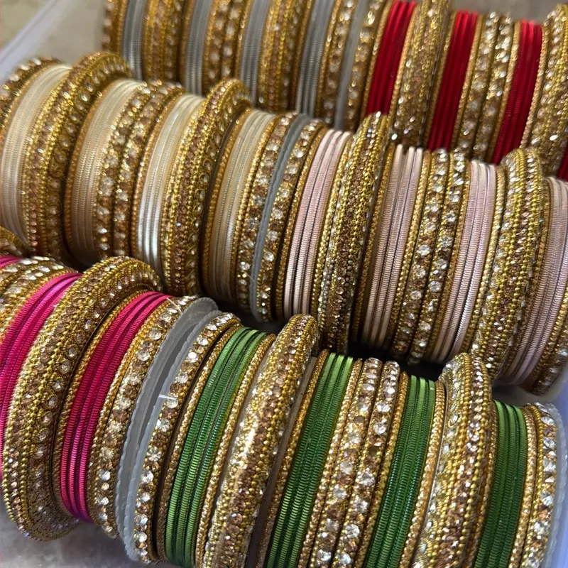 Classic Formal Metal Coating Bracelet Set - 2.6 Size Elegant Golden Finish Metal Bangles, 26-Piece Bulk Pack Costume Jewelry Accessory