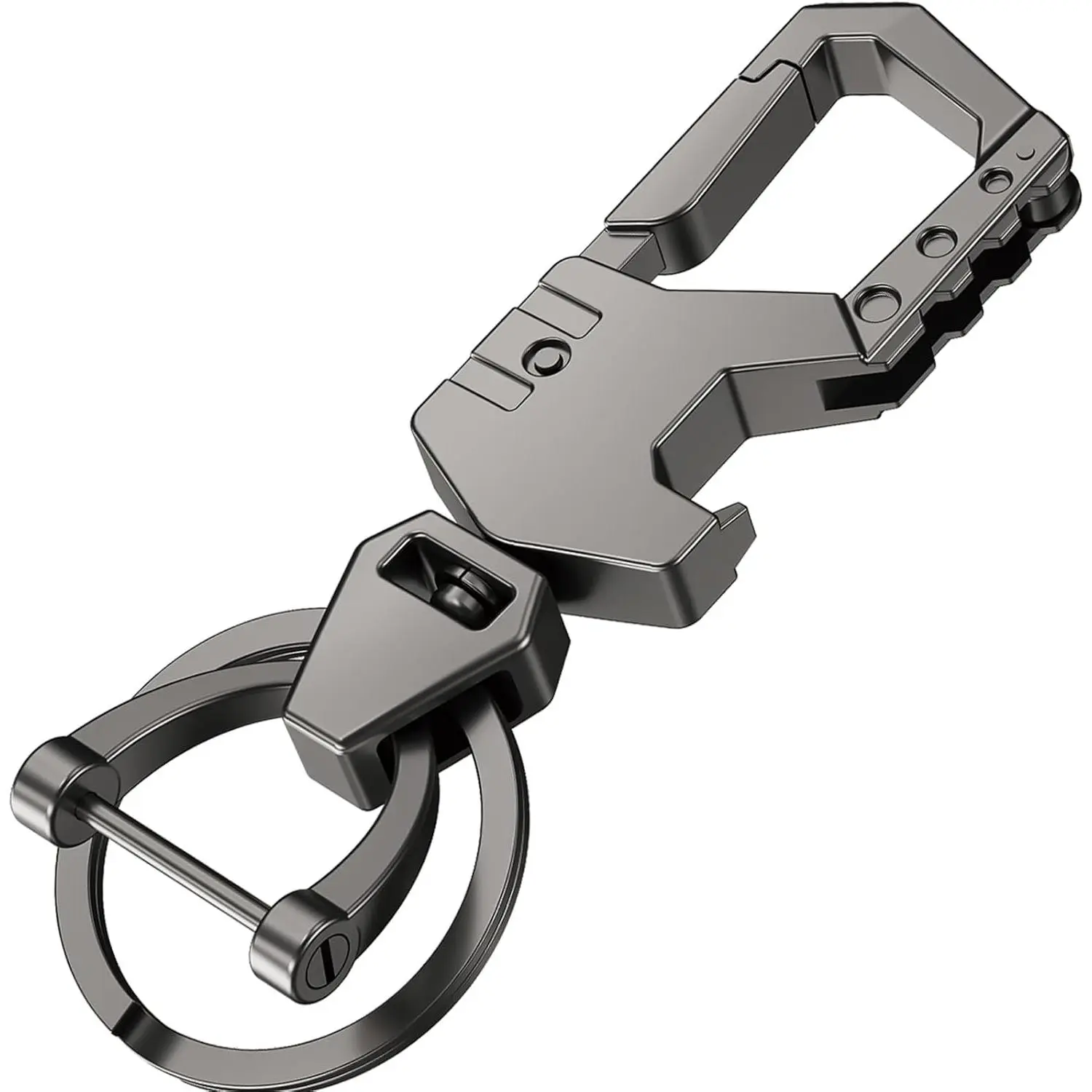 Heavy Duty  Opener with 2 Keyrings  Keychains, Multifunctional Toolbox for Men and Women  Keychains