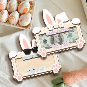 Custom Easter Bunny Money Holder Gift, Easter Money Holder, Easter Basket Stuffers, Easter Cash Holder Gifts for Kids, Bunny Money Holder