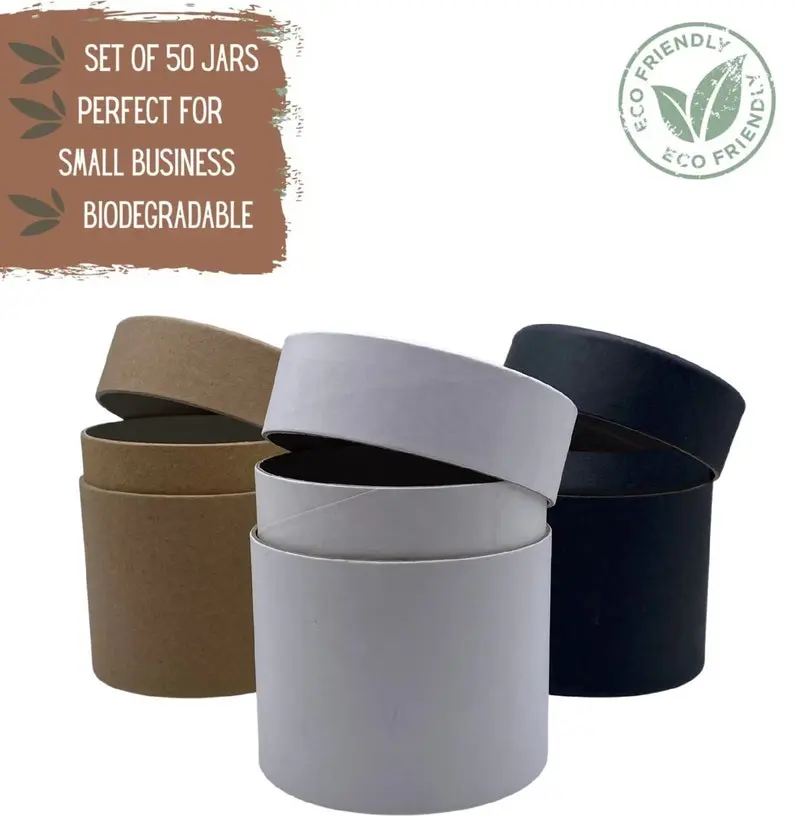 50 Wholesale Cosmetic Jars 10oz 295g - Cosmetic Eco Packaging for Body Butter, Face Cream or Lotions, Wholesale Biodegradable Packaging