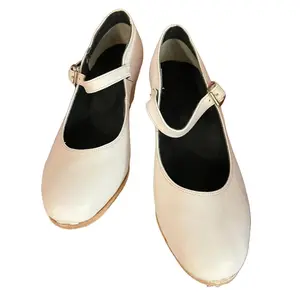 White Folklorico Shoe For Women - Women Sandal Plain Design Flat Footwear