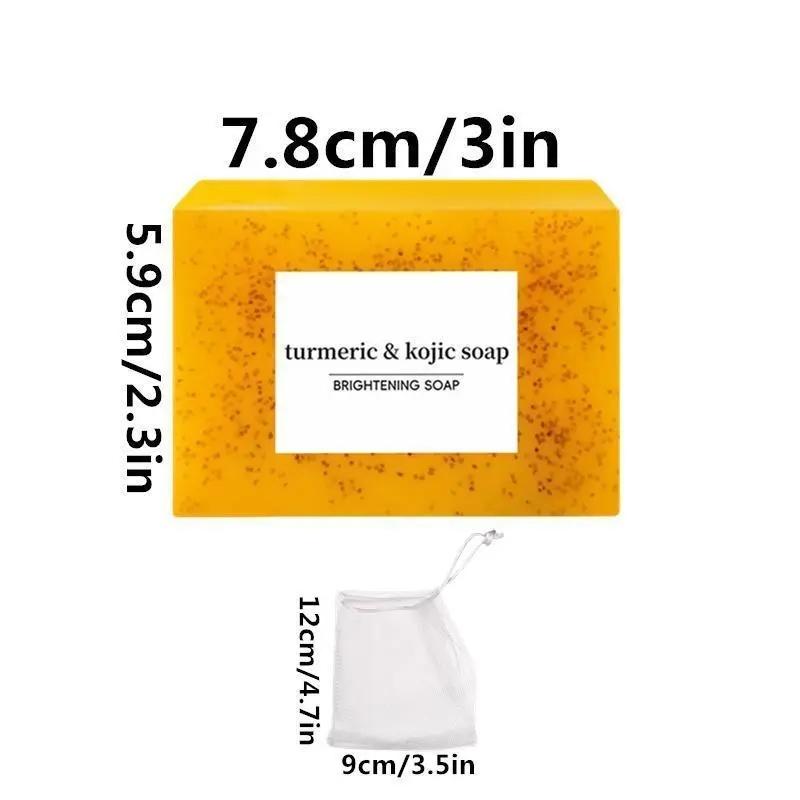 Buy 3 Get 3 Lemon Turmeric Kojic Acid Cleanser Bar, Brightening Organic Bath & Shower Body Care Bar for Dark Spot Removal