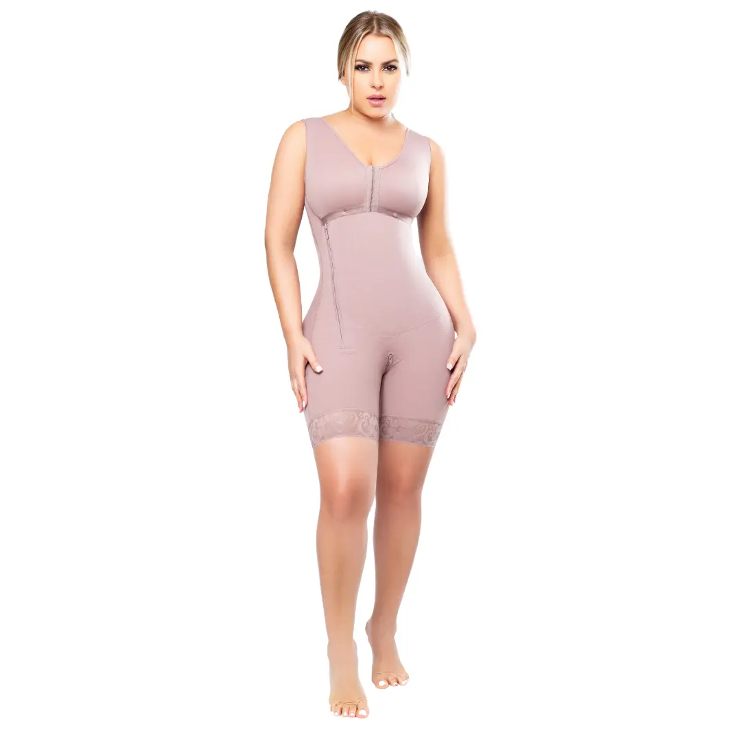 High Compression 360 Fit Shapewear Ref. 09375 with Side Zipper & Back to Front Full Zipper for Secure Fit and Additional Support