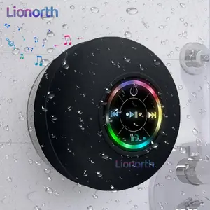 Bluetooth LED Shower Speaker, Portable Mini Speaker for Bathroom, Beach, Travel and Home – USB Rechargeable, Hands-Free Audio for Smartphones and Tablets, Perfect Gift for Boyfriend or Girlfriend