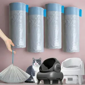 80 Count Litter Box Waste Bags for Neakasa M1 & Autoscooper 11 Top Open Self Cleaning Litter Box, 4 Rolls
