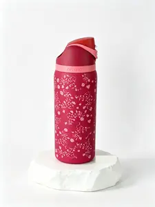 Owala FreeSip 32oz Insulated Water Bottle Special Edition Floral Heart Red 24hr Cold Leak Proof Stainless Steel Tumbler BPA Free Portable Mug Drinkware Reusable