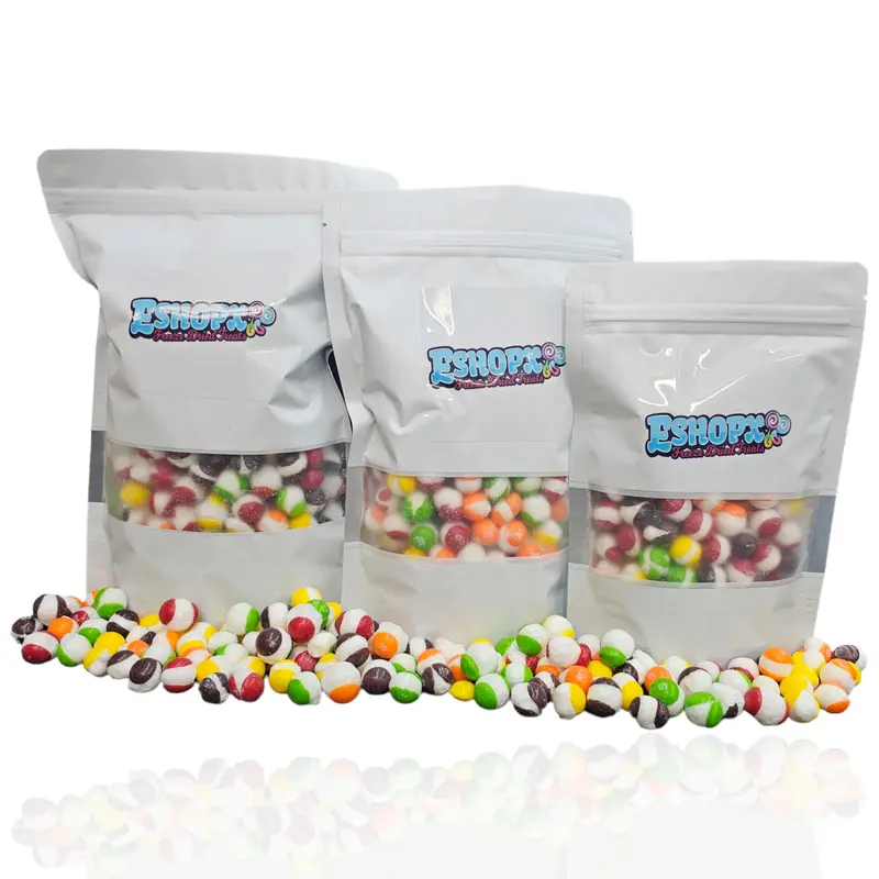 ESHOPX FREEZE DRIED RAINBOW Candy 3 sizes Snack Sweet Bonbon Bite Fruity Flavor