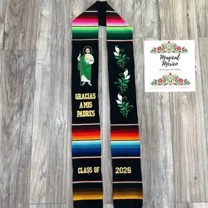 Class of 2026 San Judas Tadeo Graduation Stole/ Mexican grad stole/ serape graduation stole / San Judas Tadeo Estola de graduacion/