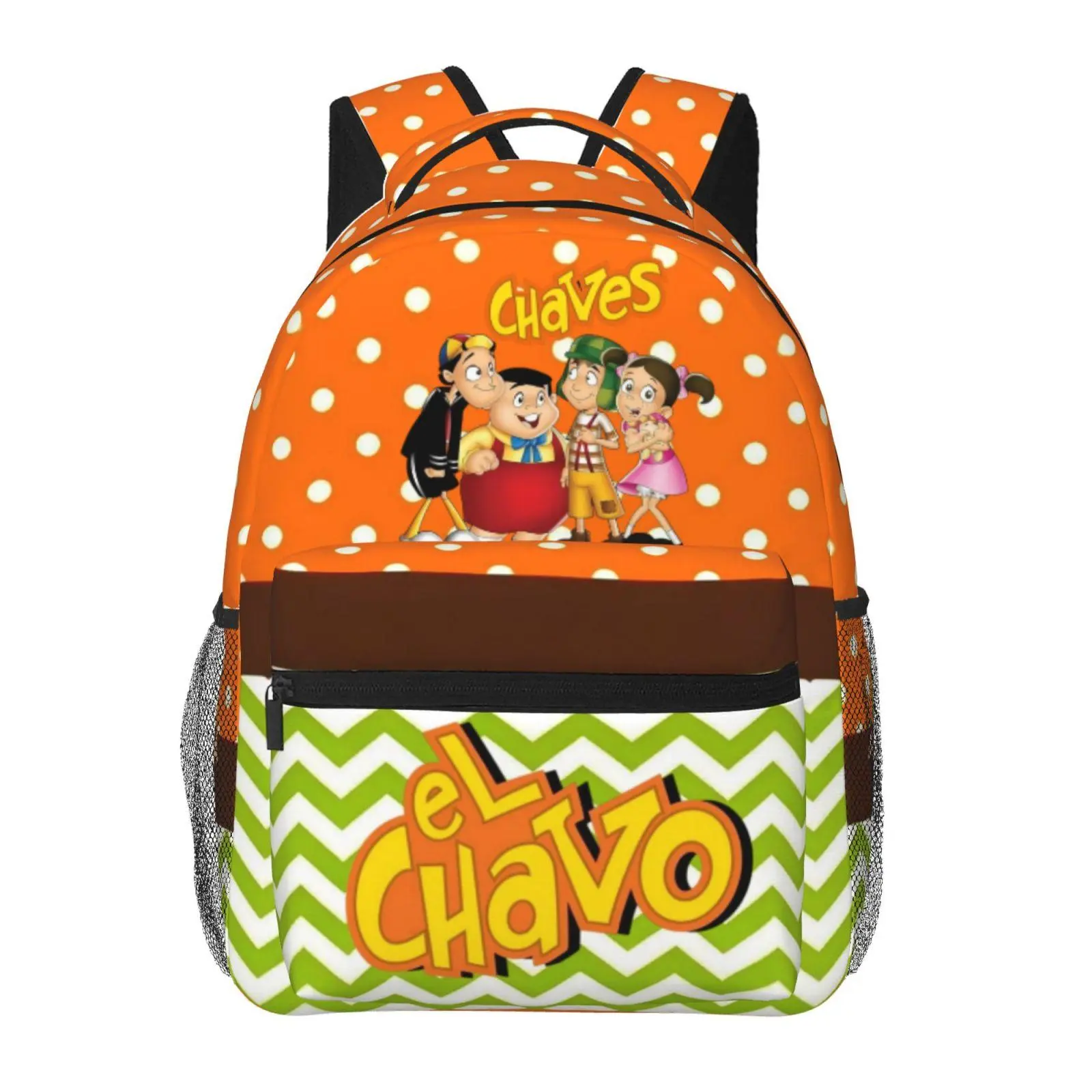 Cute El chavo Print Backpack for Women Chavo Ergonomic Cushioned Laptop Daypack with Multiple Zipper Pockets,El chavo del ocho party supplies Lightweight Travel Bagpack, Ideal Gift for Birthday Christmas Day