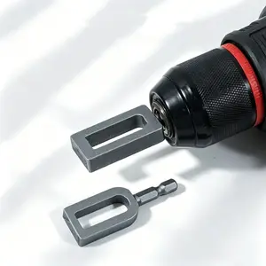 2pcs Heavy Duty Wire Twister Tool Suitable for Drill with 1/4 Hex Shank, Professional Wire Twisting Tool for Fencing, Rebar Tying, Construction, Compatible for 1/4' Hex Shank Drills and Wire Binding Equipment