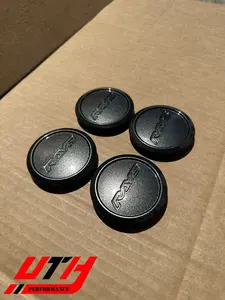 4x Rays Diamond Black / Dark Gunmetal Center Cap ZE40 TE37 Saga Ultra CE28N RE30