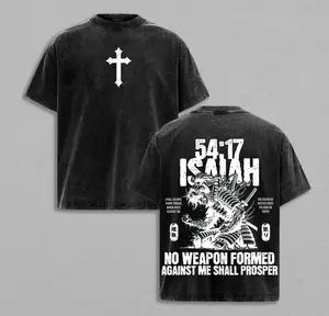 valentine shirts Isaiah 54:17 Bible Verse T-Shirt Vintage Washed, No Weapon Formed Against Me Shall Prosper Tee, Christian Faith Streetwear, Jesus Apparel, Christian Bible Verse, Easter Christmas Outfit, Church Outfit