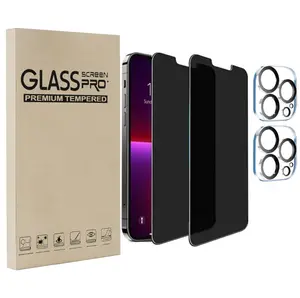 iPhone 14 15 Pro Plus Max Privacy Screen and Camera Protector Packs