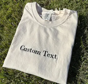 Custom Embroidered T-Shirts, Personalized Comfort Colors T-Shirt, Embroidered Comfort Colors Tee, Custom Embroidery, Mother's Day Gift