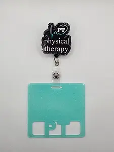 Physical Therapy Badge Reel with Badge Buddy