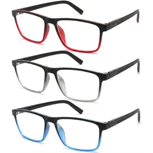 3 Pack Reading Glasses for Men, Blue Light Blocking  Readers (1.0-4.0)