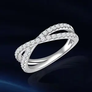 Eternal Sparkle: Bar-set D-VVS, GRA Certified Moissanite in rhodium plated, Sterling Silver 925, Pure Elegance