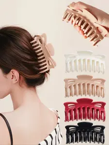 4pcs Large Hair Claw Clips, Hair Styling Clips, Soft Silicone Butterfly Design, Anti Slip Clips, Anti-Drop & Shockproof, Durable Elasticity, Suitable for Daily Use