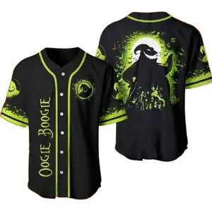 Oogie Boogie Inspired Halloween Jersey for Men and Women, Unique Design, Perfect Gift Idea Baseball Jersey