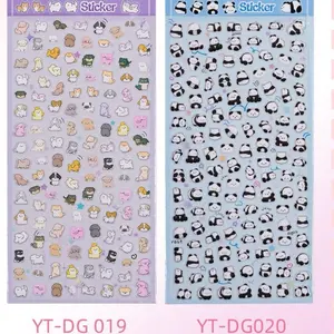 Cute Animals Stickers Pastel Design Fun for Diaries Art Supplies Plush Keychain Collectibles
